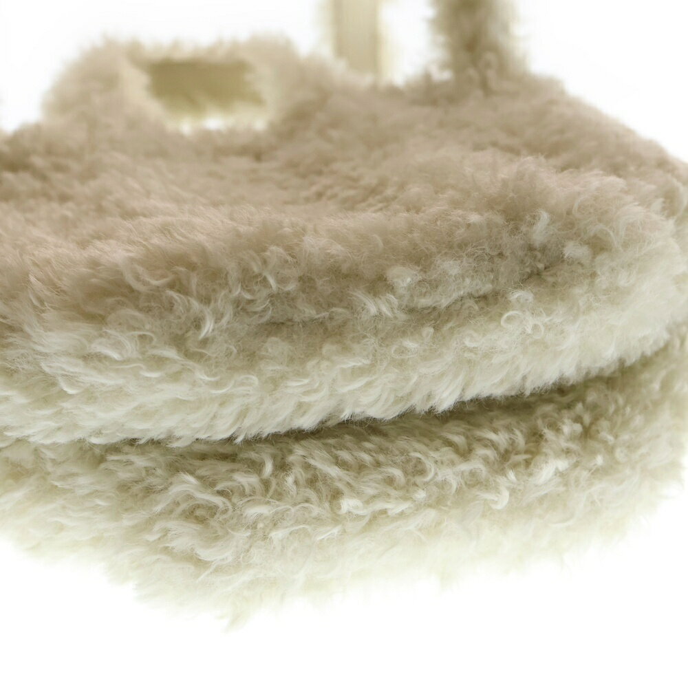 BALENCIAGA Leather Fur Shoulder Bag White - Picture 5 of 6